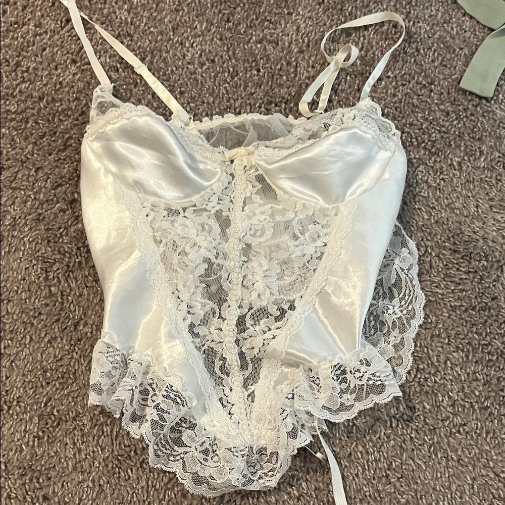Elegant White Lace Bodysuit